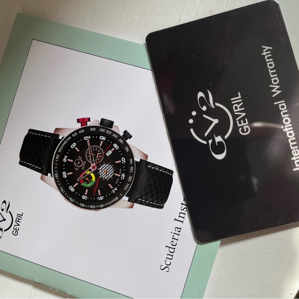 GV2 by Gevril
Men's Scuderia Black Leather Watch 45mm - Picture 14 of 14